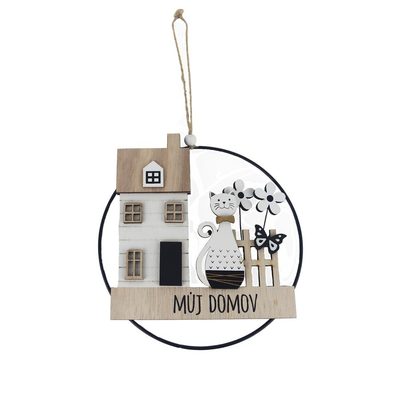 Dekorace k zavěšení nápis MŮJ DOMOV D6078 - dia 16 × 1 cm{% if product.brand.name %} – Morex{% endif %}