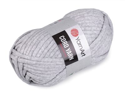 Pletací příze Cord Yarn 250 g - 9 (756) šedá nejsv. žíhaná