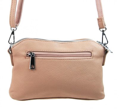 Kožená malá dámská crossbody kabelka tmavě modrá-hnědá