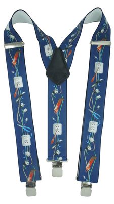 Pánské šle řemeslnické elektrikář modrý 50 mm Y 120 cm – fotka 1