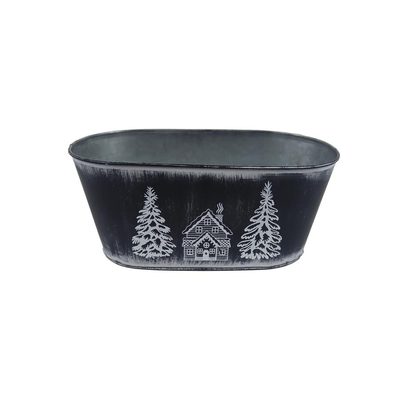 Květináč plechový ovál K3750/1 - 20 x12 x 10 cm{% if product.brand.name %} – Morex{% endif %}