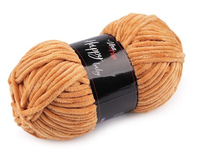 Pletací žinylková příze Happy Baby 100 g{% if variant.name %} – 4 (41046) béžová velbloudí{% endif %}