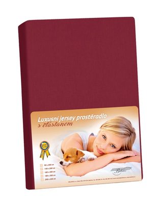 Jersey LUX Bordová /320{% if variant.name %} – 140x200 cm{% endif %}