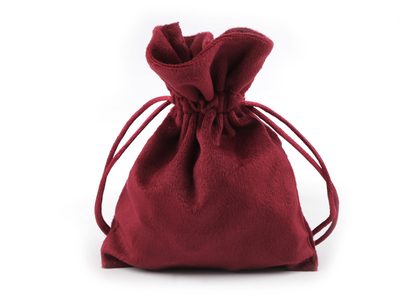 Dárkový pytlík 10x13 cm sametový{% if variant.name %} – 48 červená tm.{% endif %}