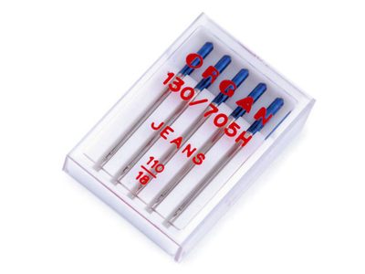 Strojové jehly Jeans 90;100;110 Organ{% if variant.name %} – 3 (110/18) barva nikl{% endif %}