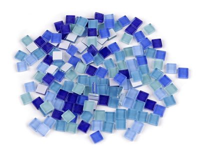 Mozaikové kamínky skleněné 500 g{% if variant.name %} – 4 modrá{% endif %}