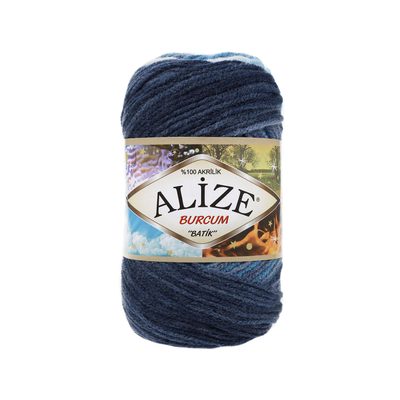 Akrylová příze Burcum Batik 100 g{% if variant.name %} – 1899 modrá-sv. modrá-bílá{% endif %}