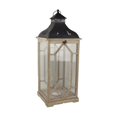 Dřevěná lucerna D3141 – velká (81 cm) – fotka 1