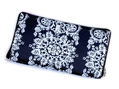 Skládací nákupní taška pevná 35x41 cm{% if variant.name %} – 5 modrá tmavá ornament{% endif %}