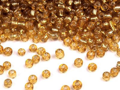 Rokajl 8/0 - 3 mm s průtahem 50g{% if variant.name %} –  22 zlatá {% endif %}
