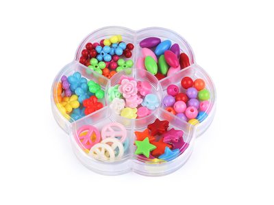 Sada plastových korálků v boxu{% if variant.name %} – 6 mix{% endif %}