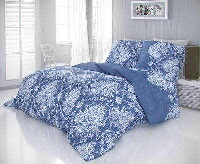 Saténové povlečení 140x200, 70x90cm VINTAGE modrá{% if product.brand.name %} – Kvalitex{% endif %}