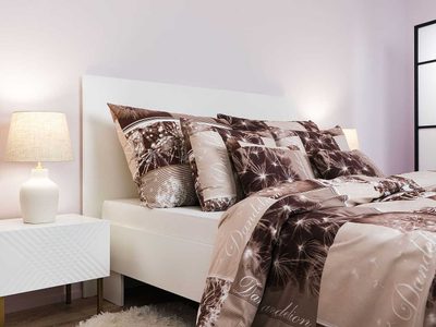 Bavlněné povlečení Pampelišky 3D hnědé 140x200, 70x90 cm – fotka 1