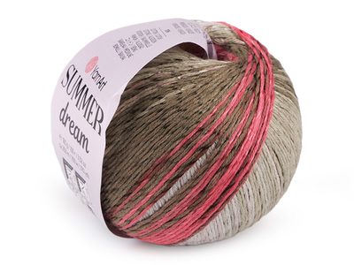 Pletací příze Summer Dream 100 g{% if variant.name %} – 3 (4313) šedozelená sv. růžová{% endif %}