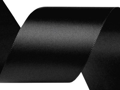 Atlasová stuha svazky šíře 50 mm návin 3 metry{% if variant.name %} – 39 černá{% endif %}