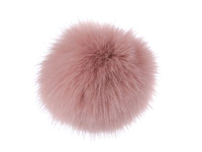 Kožešinová bambule s poutkem Ø14 cm{% if variant.name %} – 2 (Ø12 cm) pudrová{% endif %}