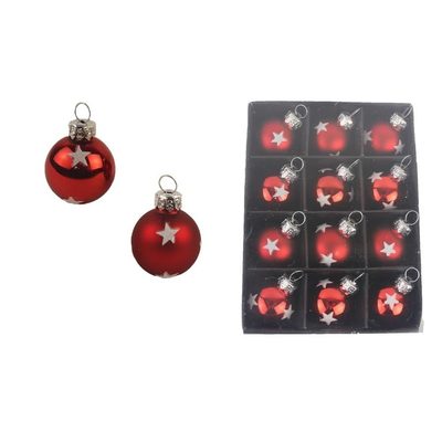 Vánoční ozdoba, 12ks S0324 - dia 3 x 3,5 cm{% if product.brand.name %} – Morex{% endif %}