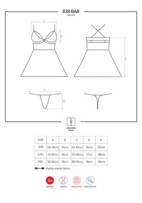 Košilka 838-BAB babydoll – fotka 1