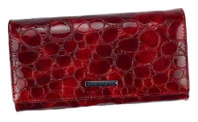 Kožená červená dámská peněženka v dárkové krabičce{% if product.brand.name %} – Gregorio{% endif %}
