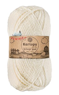 Příze s vlnou Kartopu Melange wool 100 g{% if variant.name %} – K013 kremová{% endif %}