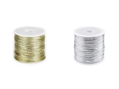 Dutinka s lurexem šíře 2 mm plochá návin 30 metrů{% if product.brand.name %} – Stoklasa{% endif %}