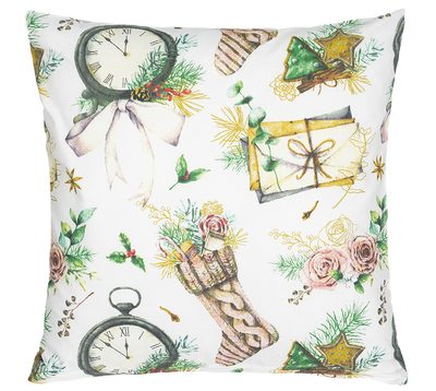 Povláček bavlněný - vánoce Bílá,Zelená 90/CH27 40x40 cm{% if product.brand.name %} – Bellatex{% endif %}