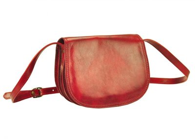 Kožená crossbody dámská kabelka Enila I Fratelli burgundská červená – fotka 4