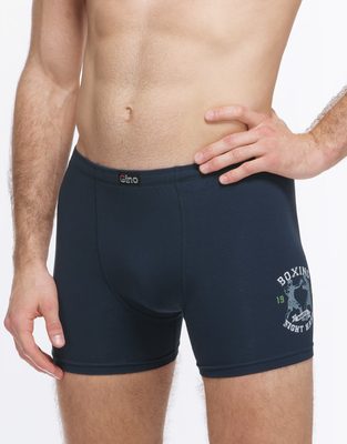 GINA pánské boxerky delší nohavička, šité, s potiskem 74177P{% if variant.name %} – lékořice bílá - 50/52{% endif %}