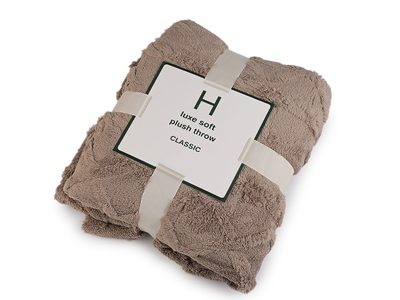 Deka plyšová, copánková 150x200 cm{% if variant.name %} – 3 béžová{% endif %}