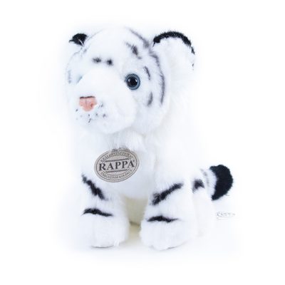 Plyšový tygr bílý sedící, 18 cm – fotka 1
