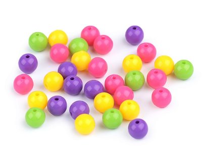 Plastové korálky Color Ø8 mm barevný mix 50 kusů{% if variant.name %} – 8 mix{% endif %}