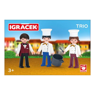 IGRÁČEK TRIO Vaříme set 3 figurky s doplňky v krabičce – fotka 2