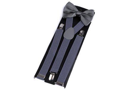 Chlapecká sada šle a motýlek 650360{% if variant.name %} – 5 šedomodrá{% endif %}