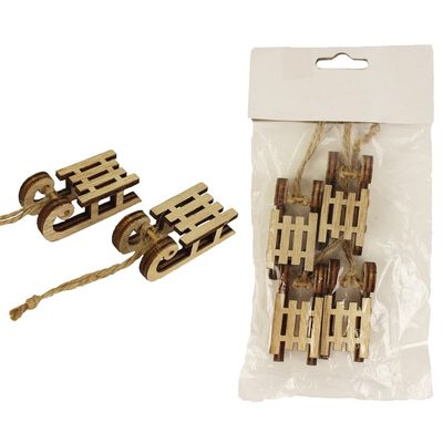 Sáňky přírodní, 4 ks D1220/P - 4,8 x 2 x 1,5 cm{% if product.brand.name %} – Morex{% endif %}