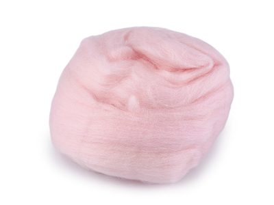 Ovčí rouno 20 g česané - 5 (9) růžová sv.