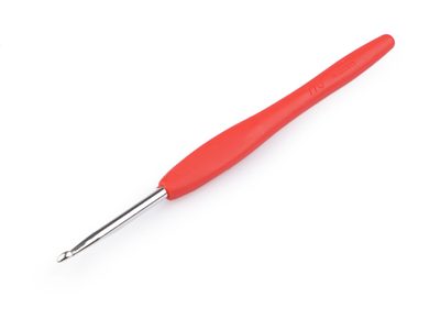 Háček na háčkování se silikonovou rukojetí vel. 2,5-6{% if variant.name %} – 4 (4 mm) náhodná barva{% endif %}
