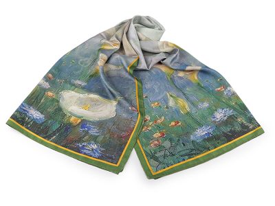 Saténový šátek / šála 70x175 cm{% if variant.name %} – 4 zelená sv.{% endif %}