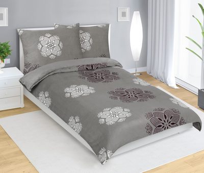 Povlečení MIKROFLANEL Bílá,Šedá,Fialová 95/961 140x200, 70x90 cm{% if product.brand.name %} – Bellatex{% endif %}