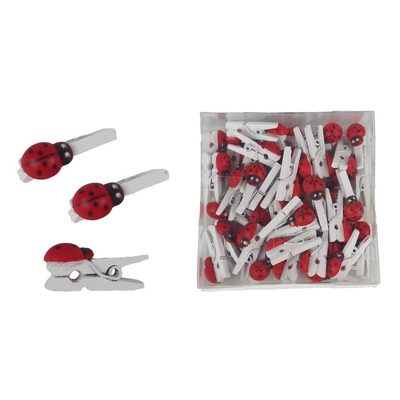 Dekorační kolíčky - beruška, 48 ks D4833 - 2,5 x 1 x 1 cm{% if product.brand.name %} – Morex{% endif %}