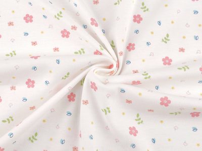 Úplet bavlněný květinky METRÁŽ{% if product.brand.name %} – Stoklasa{% endif %}