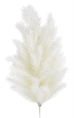 Umělá větvička jehličí bílá 50 cm se třpytkami{% if product.brand.name %} – Canea{% endif %}