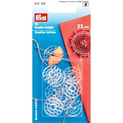 Knoflík kreativní 22 mm čirý 10 ks{% if product.brand.name %} – PRYM{% endif %}