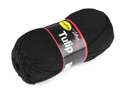 Pletací příze Tulip 100 g{% if variant.name %} – 4 (4001) černá{% endif %}