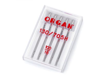 Strojové jehly Universal 70;80;90;100 Organ{% if variant.name %} – 4 (100/16) barva nikl{% endif %}