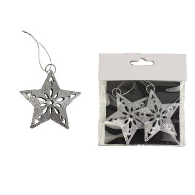 Ozdoba hvězda, 2ks K1094/ST - dia 10 x 2,5 cm{% if product.brand.name %} – Morex{% endif %}