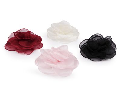 Brož / ozdoba do vlasů organzový květ Ø10,5 cm{% if product.brand.name %} – Stoklasa{% endif %}