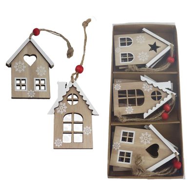 Domeček k zavěšení, 6 ks D6389 - 6 - 6,5 x 0,7 x 8,3 cm{% if product.brand.name %} – {% endif %}