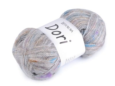 Pletací mohérová příze s nopky Dori 100 g{% if variant.name %} – 5 (F008) šedá světlá{% endif %}
