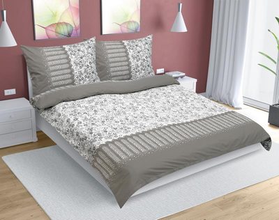 Bavlněné povlečení na dvoudeku Šedá 90/821{% if product.brand.name %} – Bellatex{% endif %}