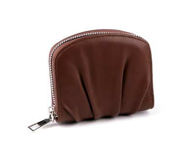 Dámská peněženka řasená 10x11 cm{% if variant.name %} – 6 hnědá{% endif %}